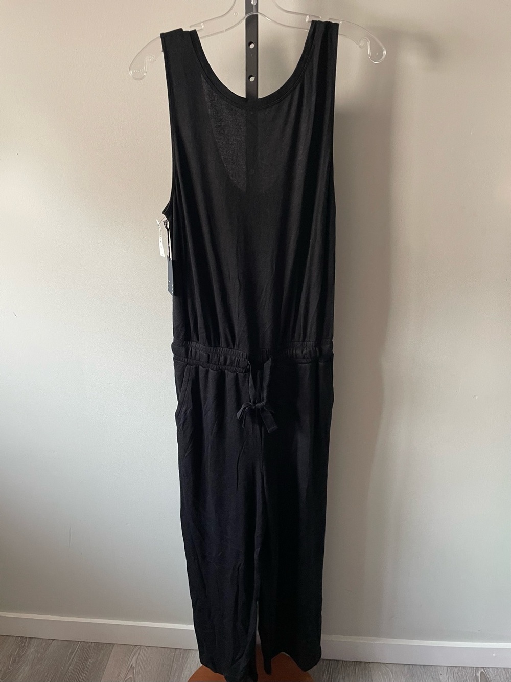 NWT Wilfred Free Izabel Jumpsuit Black Waist Tie SOFT